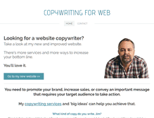 Tablet Screenshot of copywritingforweb.com